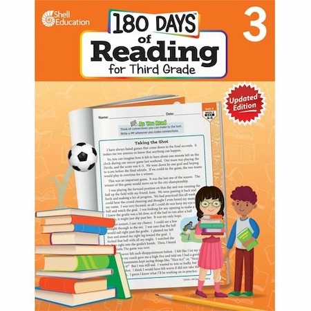 Shell Education Teacher Created Materials Workbook, 180 Days, Reading, 2nd Edition, 3rd Grade SHL135045